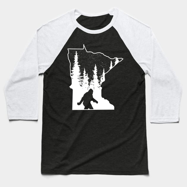Minnesota Bigfoot Gift Baseball T-Shirt by Tesszero